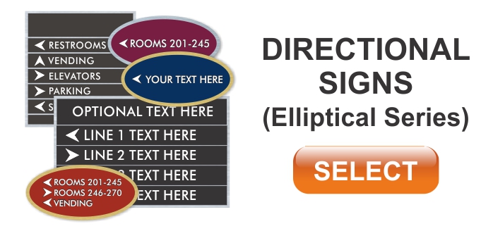 elliptical series ADA directional signs